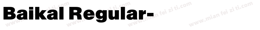 Baikal Regular字体转换